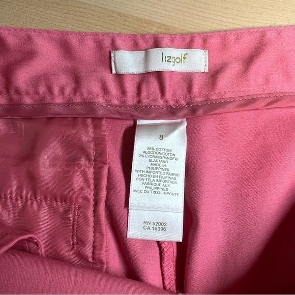 Lizgolf Flat Front Sateen Finish Short Size 8 Side Zipper Closure 4 Pockets - Picture 5 of 8